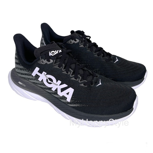 Hoka Shoes - HOKA Mach 5 Running Shoe NEW Size 9 Black White Sneakers